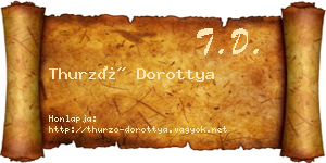 Thurzó Dorottya névjegykártya