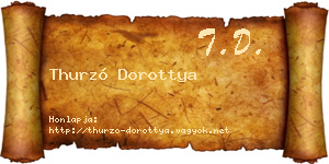 Thurzó Dorottya névjegykártya